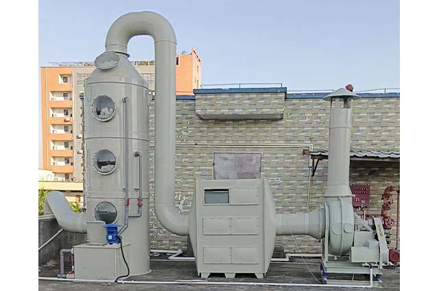 噴淋塔+活性炭吸附箱+風(fēng)機(jī) 噴淋塔+活性炭吸附箱+風(fēng)機(jī)